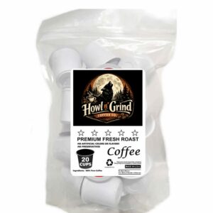 Howl n Grind 20 Pack Single Serve Cups - Coffee Pods - Medium Roast