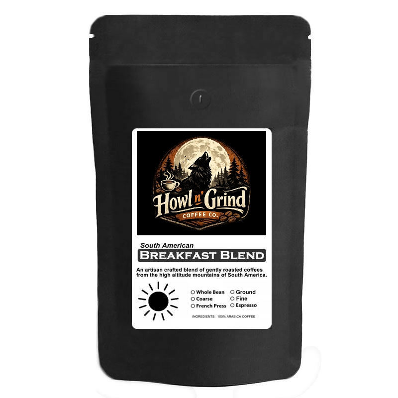 Howl n Grind Fine Ground Coffee - Breakfast Blend Light 2 LBS