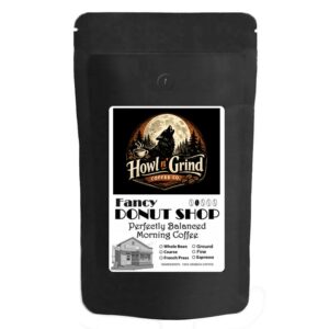 Howl n Grind French Press Ground Coffee - Fancy Donut Shop 12 Oz